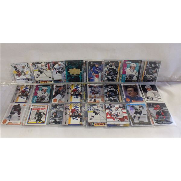 5 SHEETS OF WAYNE GRETZKY HOCKEY CARDS