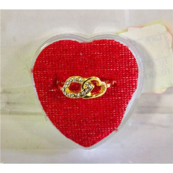 HEART SHAPED RHINESTONE TWO HEARTS BEATING AS ONE