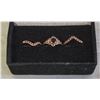 Image 1 : SET OF 3 GOLD TONE LADIES BLACK ZIRCONIA SZ8
