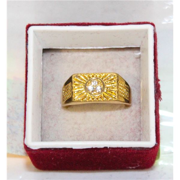 ESTAT GOLD TONE MEN'S  RING SZ10