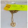 Image 1 : PEACH HEART NECKLACE 3D HEART