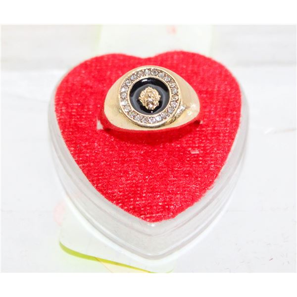 REPLICA VERSACE GOLD TONED RING SZ7