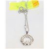 Image 1 : UNISEX STERLING SILVER TONED IRISH CLADDAGH PENDAN