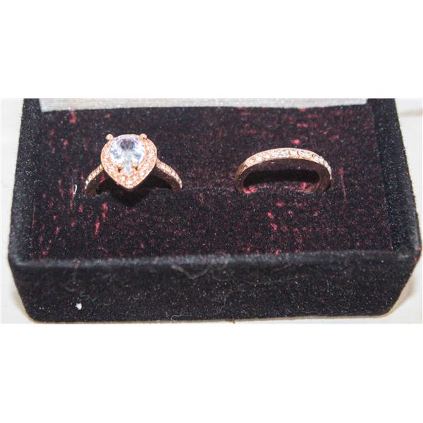2PCS/SET RING SET SZ 8