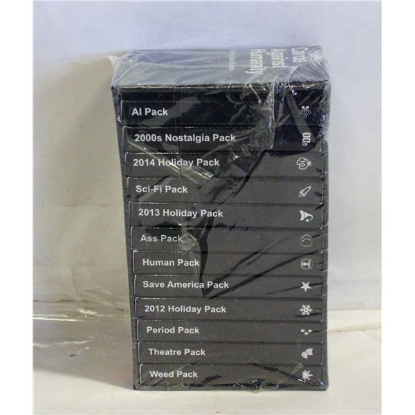CARDS AGAINST HUMANITY 12 BOOSTERS PACKS