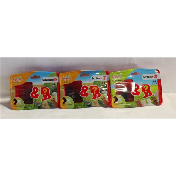 3PK SEALED SCHLEICH 3-8 SERIES 1 PUZZLEMALS
