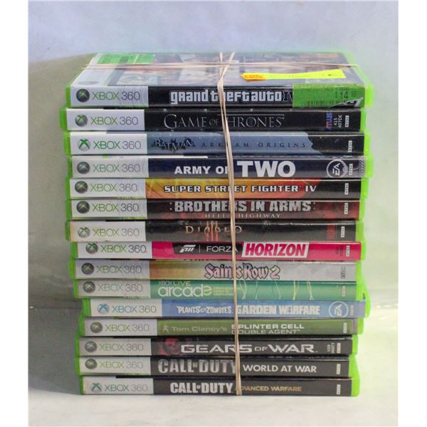 15 XBOX 360 GAMES