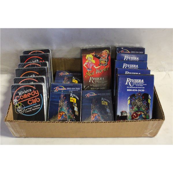 15 DECKS PLAYING CARDS - RIVIERA CASINO