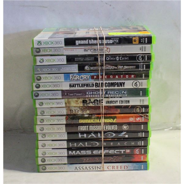 16 XBOX 360 GAMES