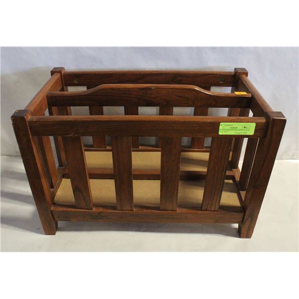 VINTAGE SHAKER MAGAZINE RACK 20"X11"X13"