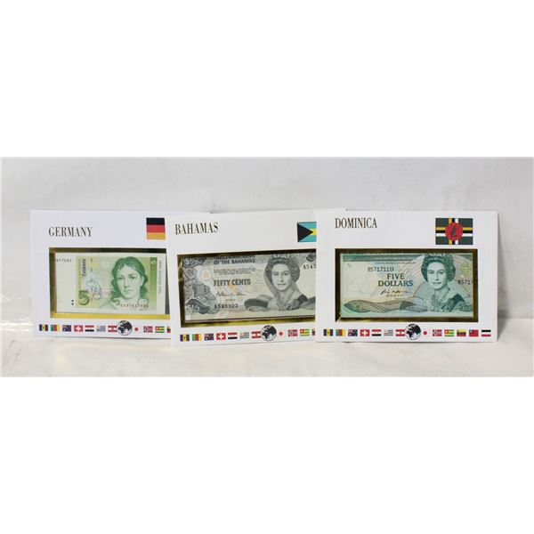 x3 VARIOUS BRILLIANT UNCIRCULATED WORLD BANK