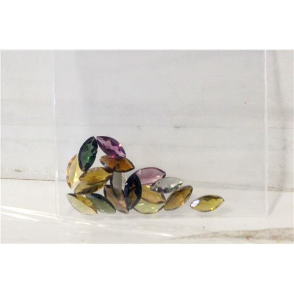 LOT OF 17 VARIOUS LOOSE TOURMALINE GEMSTONES