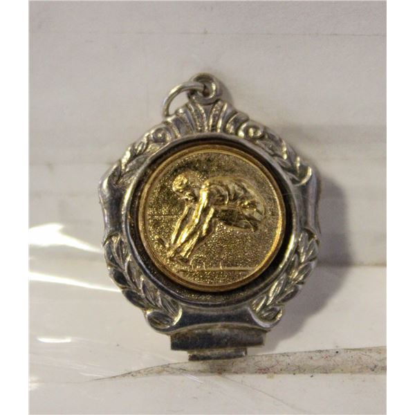 10.25 GRAMS ANTIQUE SILVER LONG JUMP MEDAL