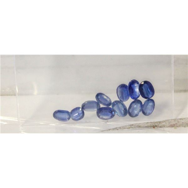 LOT OF 11 LOOSE BLUE TOPAZ GEMSTONES