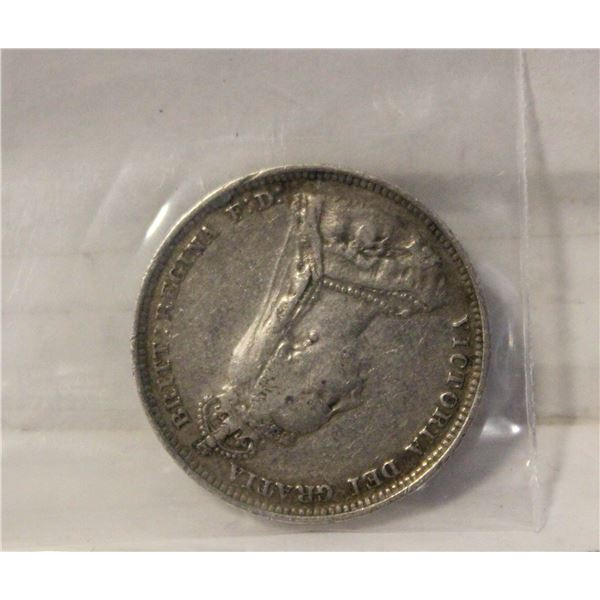1887 STERLING SILVER GREAT BRITAIN 1 SHILLING