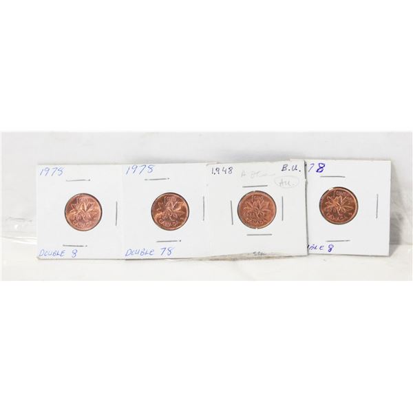 LOT OF VARIOUS CANADIAN ERROR COINS