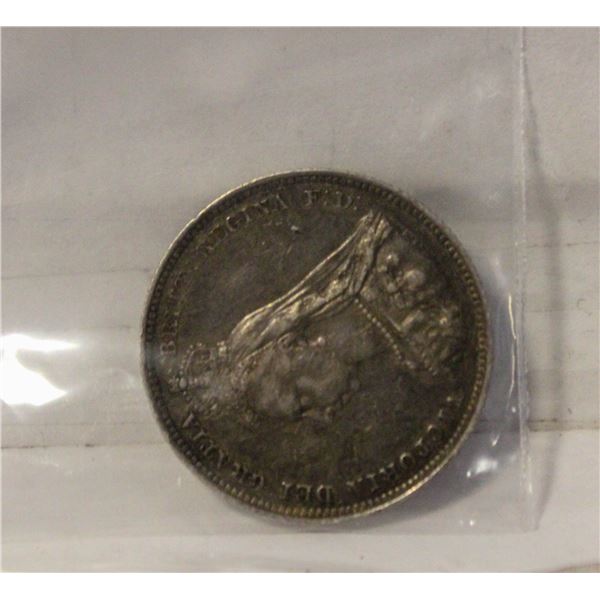 1887 STERLING SILVER GREAT BRITAIN 1 SHILLING