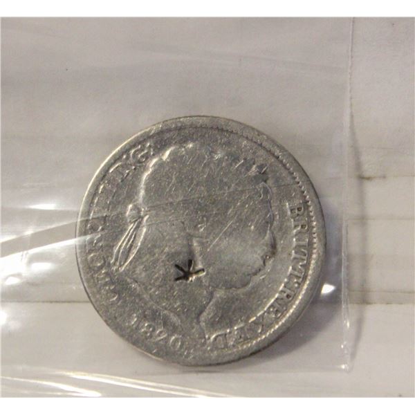 1820 STERLING SILVER GREAT BRITAIN 1 SHILLING COIN