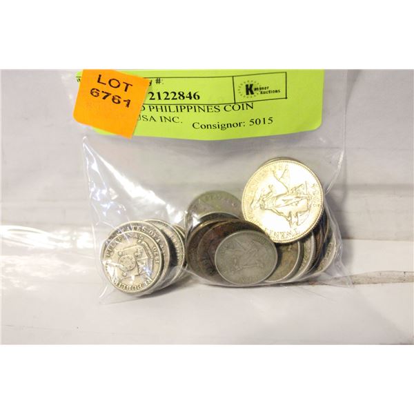BAG OF OLD PHILIPPINES COIN VARIOUS USA INC.