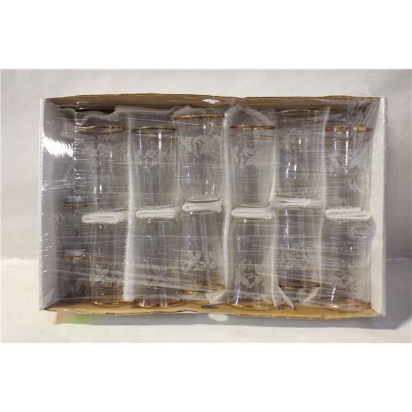 BARTLETT COLLINS ETCHED GLASSWARE: