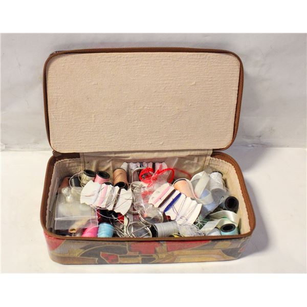 MCM CASKET BOX WITH SEWING ACCESSORIES