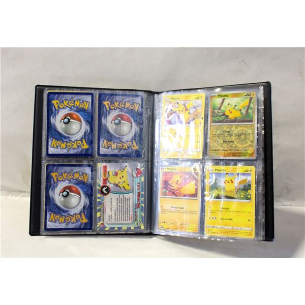 POKEMON PIKACHU BINDER WITH PIKACHU CARDS