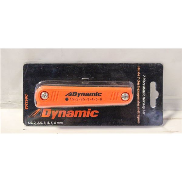 NEW DYNAMIC 7PC METRIC HEX KEY SET