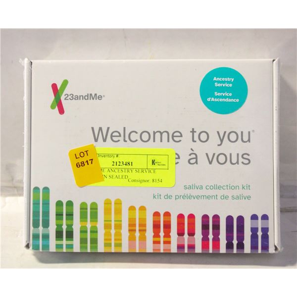 23 AND ME ANCESTRY SERVICE KIT/NEW IN SEALED