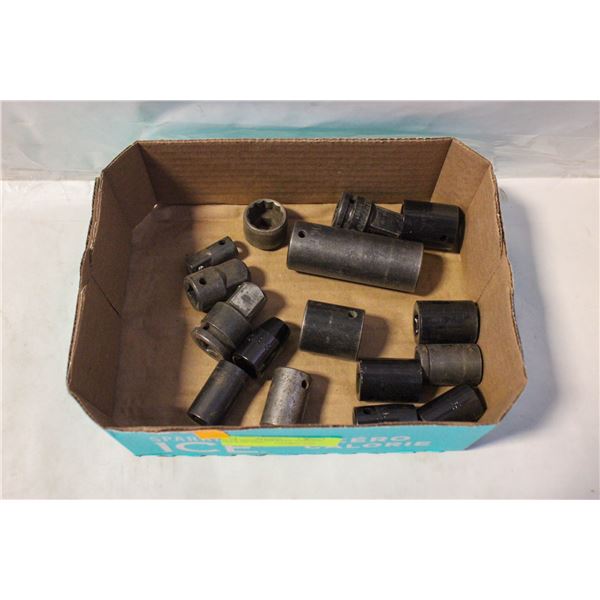 LOT OF IMPACT SOCKETS, VARIOUS SIZES & BRANDS