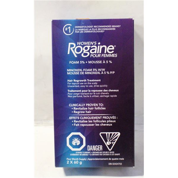 ROGAINE 2X60G FOAM /NEW IN BOX EXPIRY MAY 2026