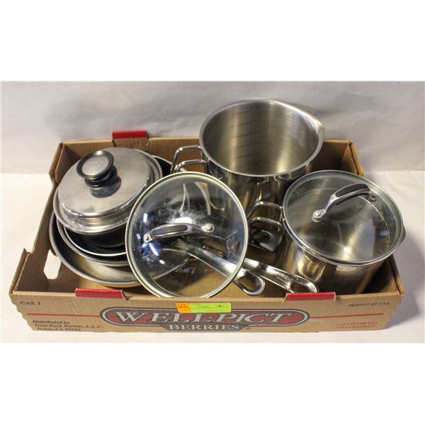 FLAT OF POTS AND PANS