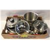 Image 1 : FLAT OF POTS AND PANS