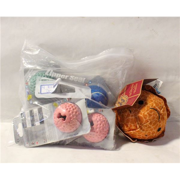 LOT OF 4 NEW DOG BALLS