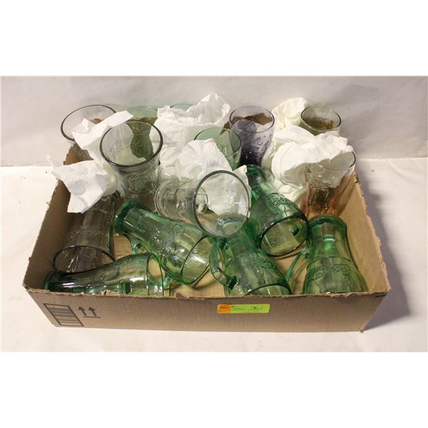 15 VINTAGE COCA COLA GLASSES