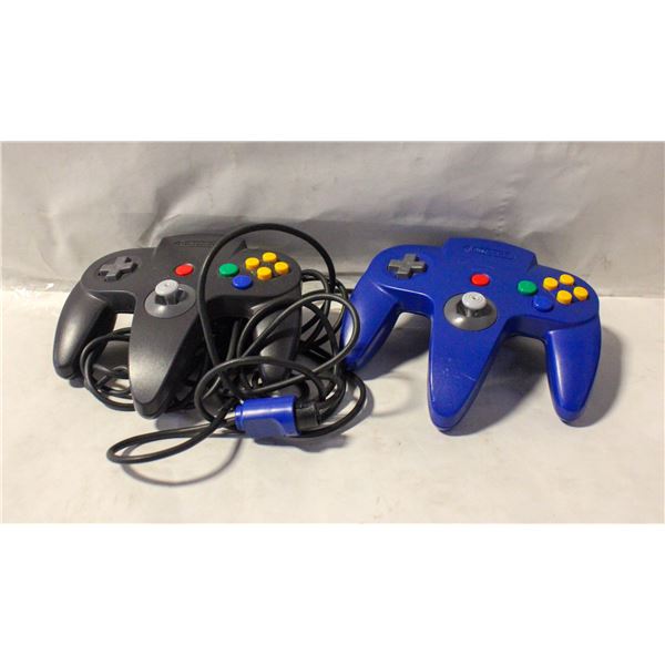 LOT OF 2 NINTENDO 64 CONTROLLERS