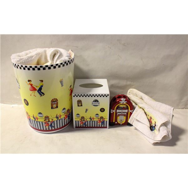 5 PCS RETRO DINER BATHROOM