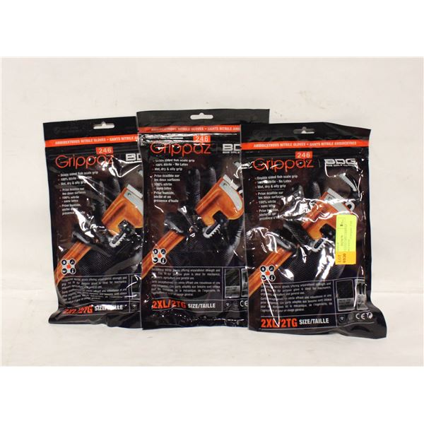 3X10PKS GLOVES BDG GRIPPAZ NITRILE MECHANIC