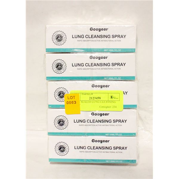 NEW 5 SEALED LUNG CLEANSING SPRAY