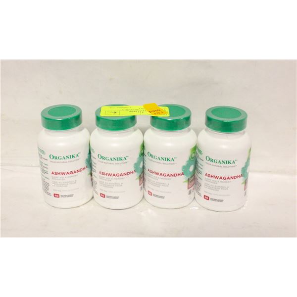 NEW 4 SEALED ORGANIKA ASHWAGANDHA