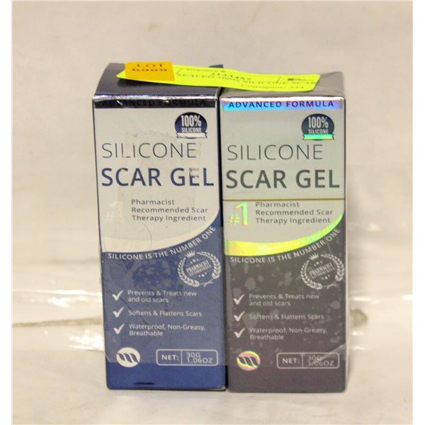 NEW 2 SEALED 100% SILICONE SCAR GEL