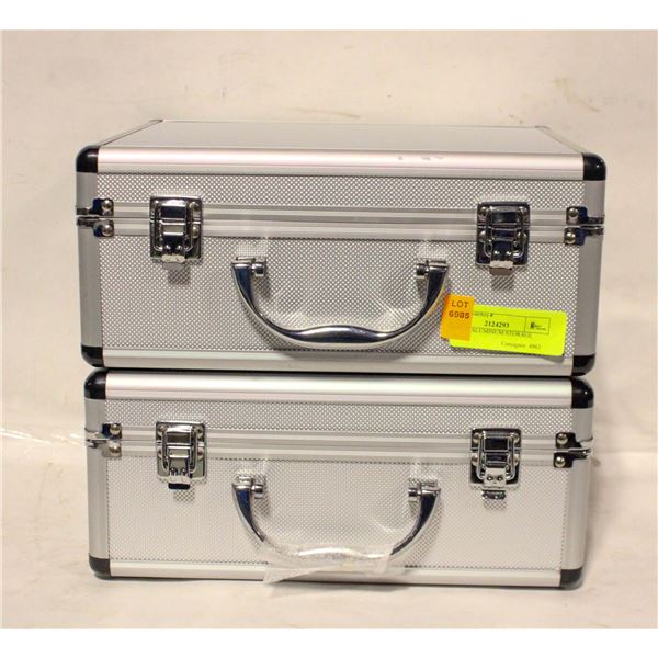2 X NEW ALUMINUM STORAGE CASES