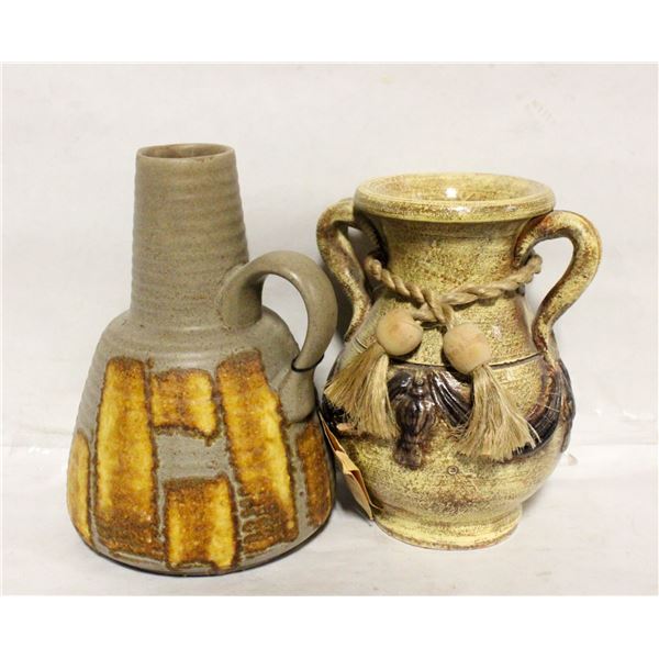 2 POTTERY VASES
