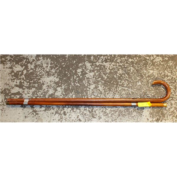 2 WOODEN CANES