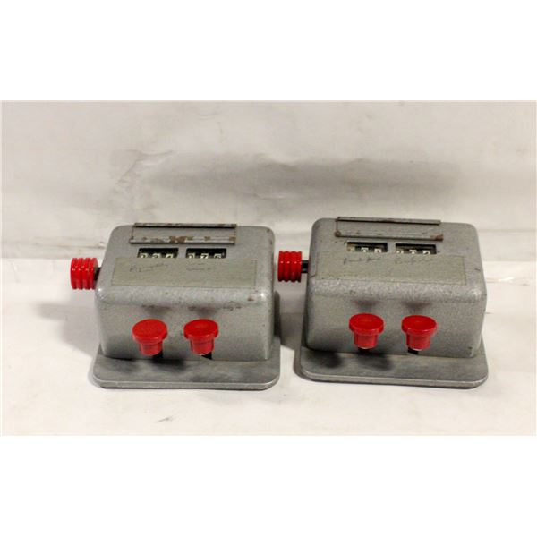 TWO VINTAGE LABORATORY COUNTERS