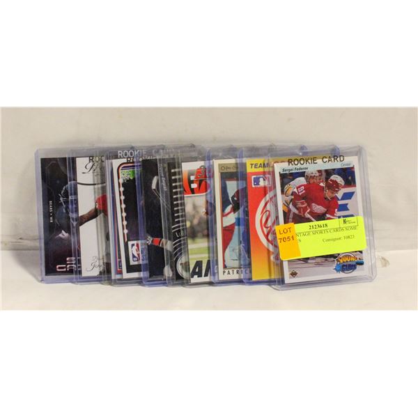 10 X VINTAGE SPORTS CARDS SOME ROOKIES