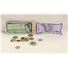 Image 1 : ZIPPER SEAL BAG WITH VINTAGE CURRENCIES