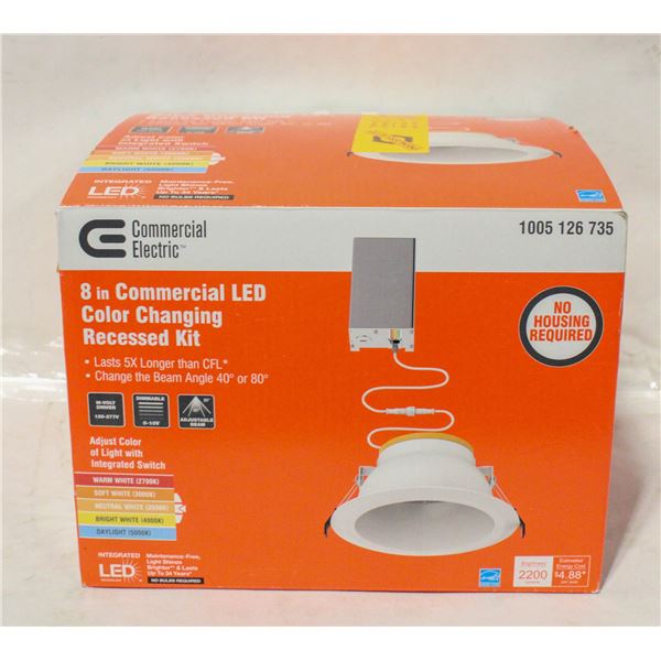 COMMERCIAL 8" LED COLOR CHANGING RECESSED KIT