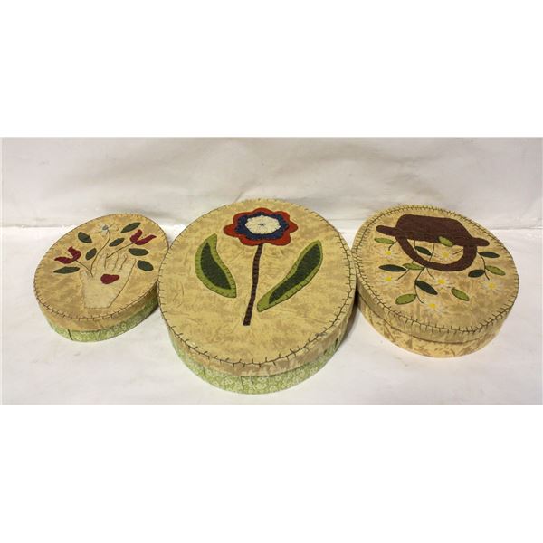 ESTATE FABRIC NESTING BOXES SOLD WITH WOODEN