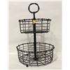 Image 1 : TWO TIER WIRE FRUIT BASKET