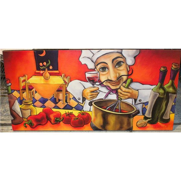 20 X 39 ABSTRACT CHEF WALL ART